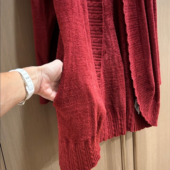 Ruby Rd. Rich Red Open Front Cardigan - Picture 3 of 10